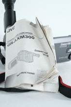 Load image into Gallery viewer, JVC GR-AXM300 Compact VHS Camcorder Bundle – 44x Zoom w/ Ambico Battery, &amp; Manual (Untested)
