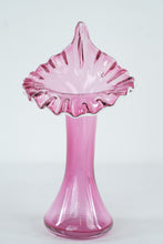 Load image into Gallery viewer, Fenton Cranberry Opalescent Jack In The Pulpit Vase 12 Inch Tall
