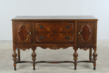 Load image into Gallery viewer, Vintage Jacobean Style Walnut Buffet Sideboard Server Cabinet - Online Only
