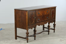 Load image into Gallery viewer, Vintage Jacobean Style Walnut Buffet Sideboard Server Cabinet - Online Only
