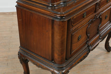 Load image into Gallery viewer, Union Furniture Co Rockford Mahogany China Cabinet Display Hutch Queen Anne Style

