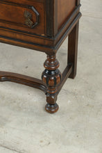Load image into Gallery viewer, Jacobean Revival Walnut China Cabinet Display Cabinet with Carved Glass Door - Online Only
