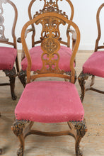 Load image into Gallery viewer, Antique Renaissance Revival Dining Set Circa 1910–1925 with 6 Chairs and Leaves
