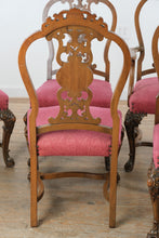Load image into Gallery viewer, Antique Renaissance Revival Dining Set Circa 1910–1925 with 6 Chairs and Leaves

