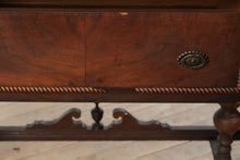Load image into Gallery viewer, Jacobean Style Carved Wood Buffet Server Cabinet with Drawers and Side Storage
