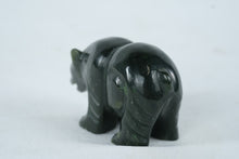 Load image into Gallery viewer, Carved Green Stone Bear Figurine Inuit Style Animal Sculpture
