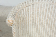 Load image into Gallery viewer, Pier 1 Jamaica Collection White Wicker Armchair and Ottoman Set
