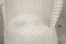 Load image into Gallery viewer, Pier 1 Jamaica Collection White Wicker Armchair and Ottoman Set
