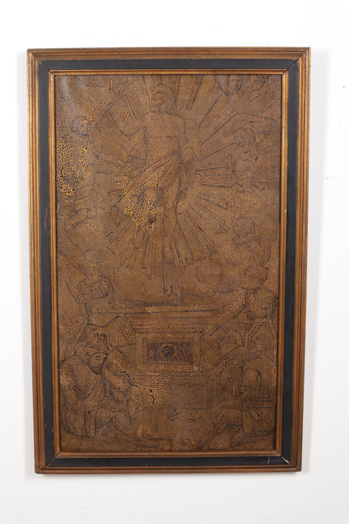 Jesus Rises With Roman Soldiers on Guard - Embossed Art - 18 x 28