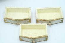 Load image into Gallery viewer, Vintage Italian Florentine Tole Jewelry Box – Gilt Gold &amp; White Chest with 3 Drawers
