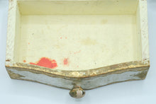Load image into Gallery viewer, Vintage Italian Florentine Tole Jewelry Box – Gilt Gold &amp; White Chest with 3 Drawers
