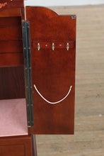 Load image into Gallery viewer, Traditional Cherry Jewelry Armoire – Mirrored Lid, Multiple Drawers &amp; Necklace Doors
