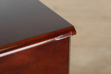 Load image into Gallery viewer, Traditional Cherry Jewelry Armoire – Mirrored Lid, Multiple Drawers &amp; Necklace Doors
