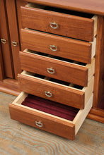 Load image into Gallery viewer, Wood Jewelry Armoire Chest Tabletop Organizer with Drawers and Necklace Doors
