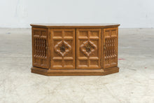Load image into Gallery viewer, Vintage Mele Japan Wooden Musical Jewelry Box Carved Four Door Chest
