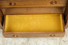 Load image into Gallery viewer, Vintage Mele Japan Wooden Musical Jewelry Box Carved Four Door Chest
