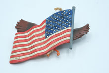 Load image into Gallery viewer, Jim Shore Patriotic Eagle with American Flag Hanging Ornament, Heartwood Creek #4027753, Boxed
