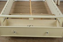 Load image into Gallery viewer, Jofran Full Size Storage Bed Cream Painted Wood Panel Headboard with Drawer
