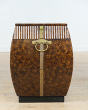 Load image into Gallery viewer, John Widdicomb Burled Wood Nightstand with Brass Hardware
