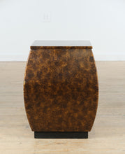 Load image into Gallery viewer, John Widdicomb Burled Wood Nightstand with Brass Hardware
