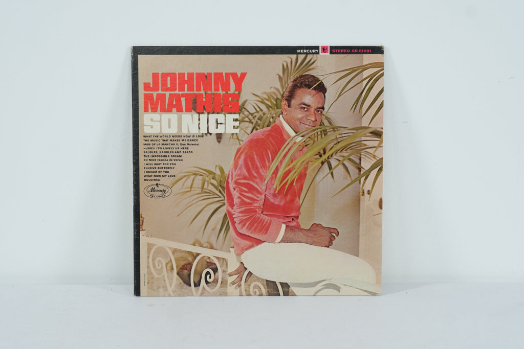 Johnny Mathis – So Nice Vinyl LP (1966, Mercury SR-61091, Stereo) – Includes The Impossible Dream & What Now My Love