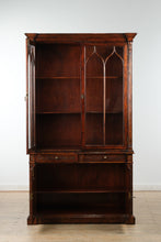 Load image into Gallery viewer, Jonathan Charles George III Gothic Mahogany Glazed Cabinet
