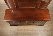 Load image into Gallery viewer, Jordan Cherry Chippendale Dresser with Folding Mirror – by American Drew

