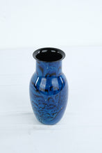 Load image into Gallery viewer, Josh Simpson Signed Blue Studio Art Glass Vase 1998 Hand Blown
