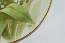 Load image into Gallery viewer, Hand-Painted Limoges Porcelain Bowl – “Lily of the Valley” by Joures, France – Gold Rim
