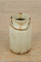 Load image into Gallery viewer, Antique Galvanized Metal Milk Can with Handles – Rustic Farmhouse Decor Vessel – 18” Tall
