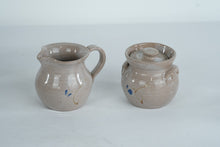 Load image into Gallery viewer, Jugtown Pottery Stoneware Pitcher and Mug Set with Cobalt Floral Motif
