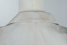 Load image into Gallery viewer, June Cream Leather Blazer Jacket Silk Lined Size Medium
