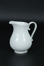 Load image into Gallery viewer, Kaiser W Germany White Porcelain Creamer – Ribbed Body with Scroll Handle
