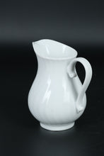 Load image into Gallery viewer, Kaiser W Germany White Porcelain Creamer – Ribbed Body with Scroll Handle
