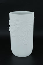 Load image into Gallery viewer, Kaiser 12" Tall Art Nouveau Style Bisque Floral Relief Vase
