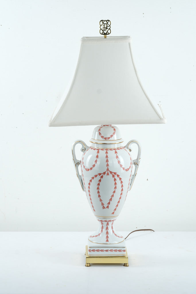 Neoclassical Porcelain Urn Lamp by Kaiser Kuhn Lighting Ltd – 31.5” Tall