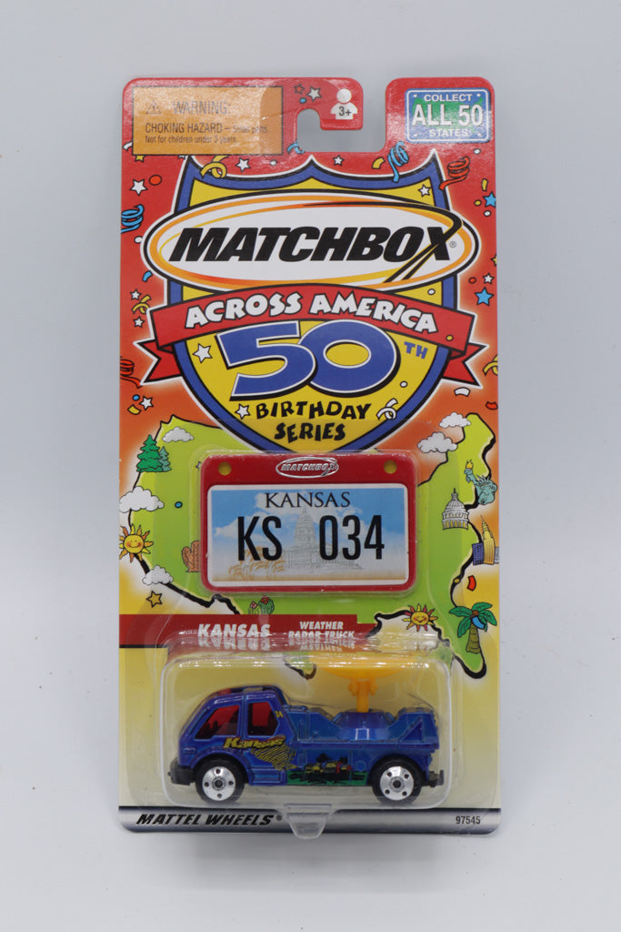 Matchbox Across America 50th Birthday Series – Kansas Weather Radar Truck (KS 034)