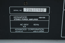 Load image into Gallery viewer, Kenwood KM-106 Stereo Power Amplifier Made in Japan – Powers On
