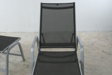 Load image into Gallery viewer, Kettler Aluminum Sling Chaise Lounge Chair and Ottoman Patio Set
