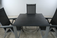 Load image into Gallery viewer, Kettler Basic Plus 5 Piece Aluminum Patio Dining Set 4 Reclining Chairs Table
