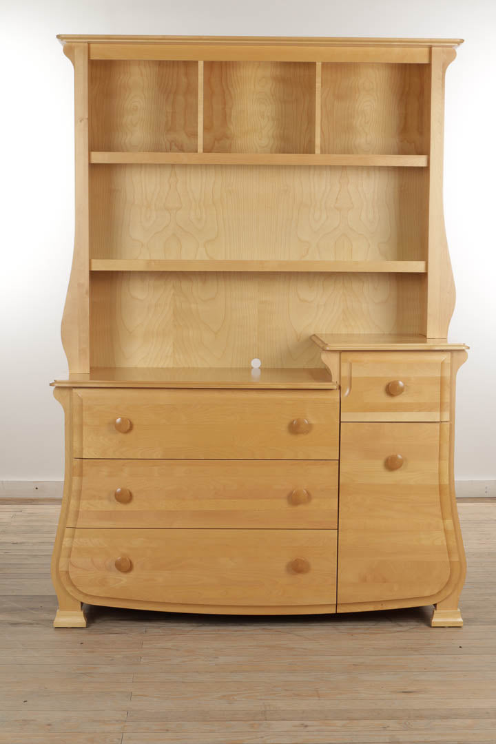 Kettle Formed Maple Dresser and Hutch by Pali