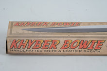 Load image into Gallery viewer, Khyber Bowie Handcrafted Knife with Leather Sheath – 17&quot; Overall Length
