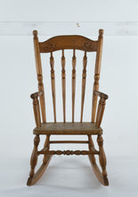 Load image into Gallery viewer, Antique Kid’s Rocking Chair – Wooden with Carved Backrest
