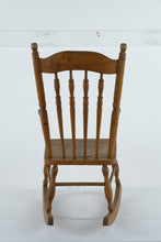 Load image into Gallery viewer, Antique Kid’s Rocking Chair – Wooden with Carved Backrest
