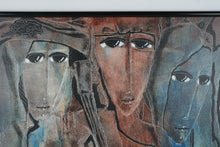 Load image into Gallery viewer, Harold C Kimball Original Oil Painting Three Figures Guitar 1995 Provenance
