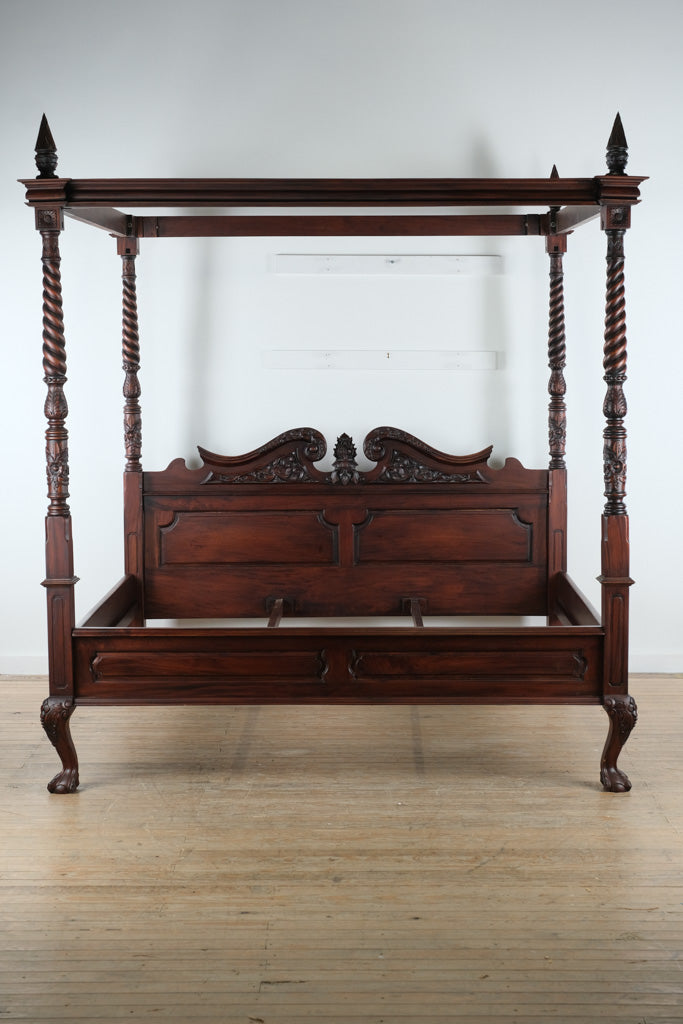 Grande Mahogany King Size Canopy Bed