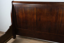 Load image into Gallery viewer, King Size Cherry Finish Sleigh Bed Frame in Traditional Style
