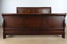 Load image into Gallery viewer, King Size Cherry Finish Sleigh Bed Frame in Traditional Style
