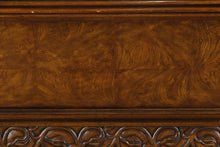 Load image into Gallery viewer, King Burl Walnut Sleigh Bed with Rails — Charles X Inspired Design
