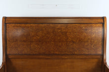 Load image into Gallery viewer, King Burl Walnut Sleigh Bed with Rails — Charles X Inspired Design
